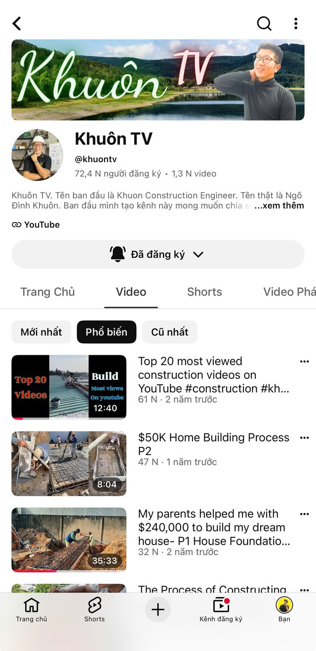 Kênh Khuôn TV 72.400 người đăng ký